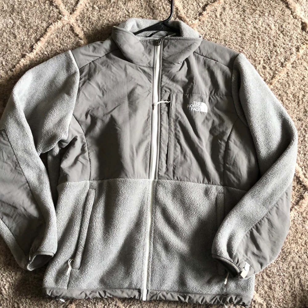 Gray North Face Denali jacket